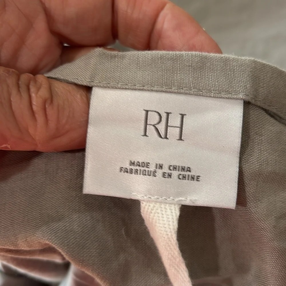Restoration Hardware gray Stonewashed Linen/cotton blend king duvet
